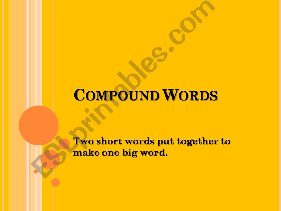 Compound Words Slideshow powerpoint