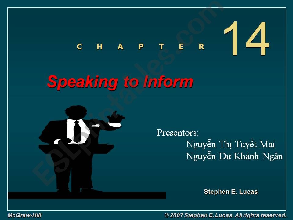 Imformative Speech in Publish Speaking