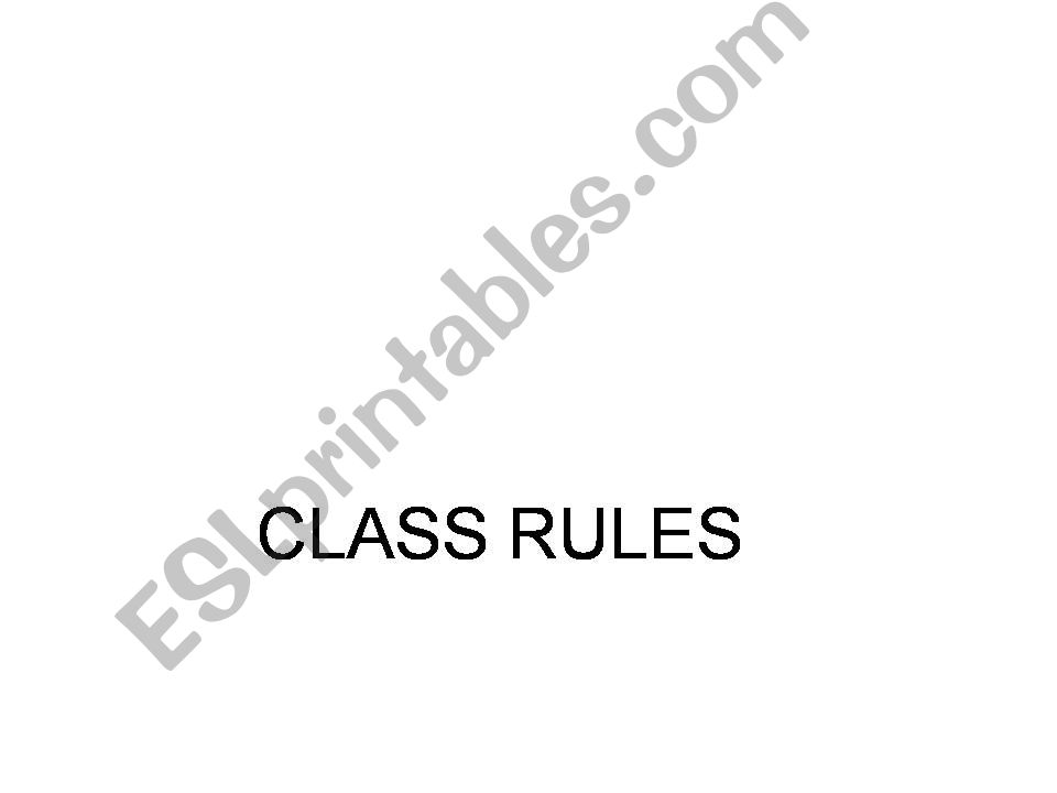 class rules powerpoint