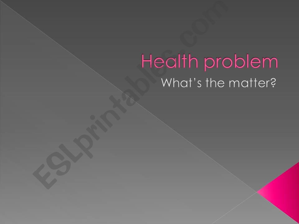 Health problem powerpoint