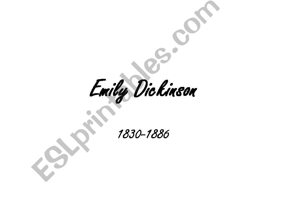 Emily Dickinson powerpoint