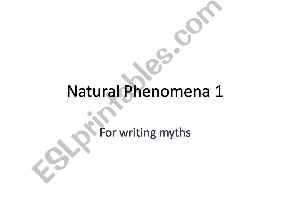 Natural Phenonena 1 powerpoint