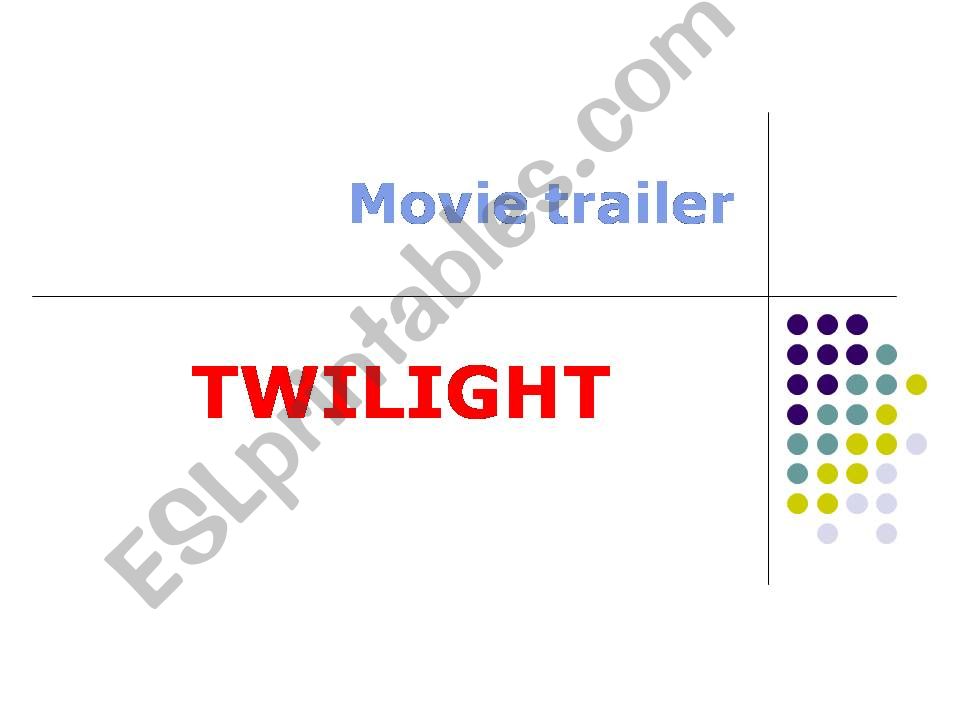 movie trailer lesson_Twilight powerpoint
