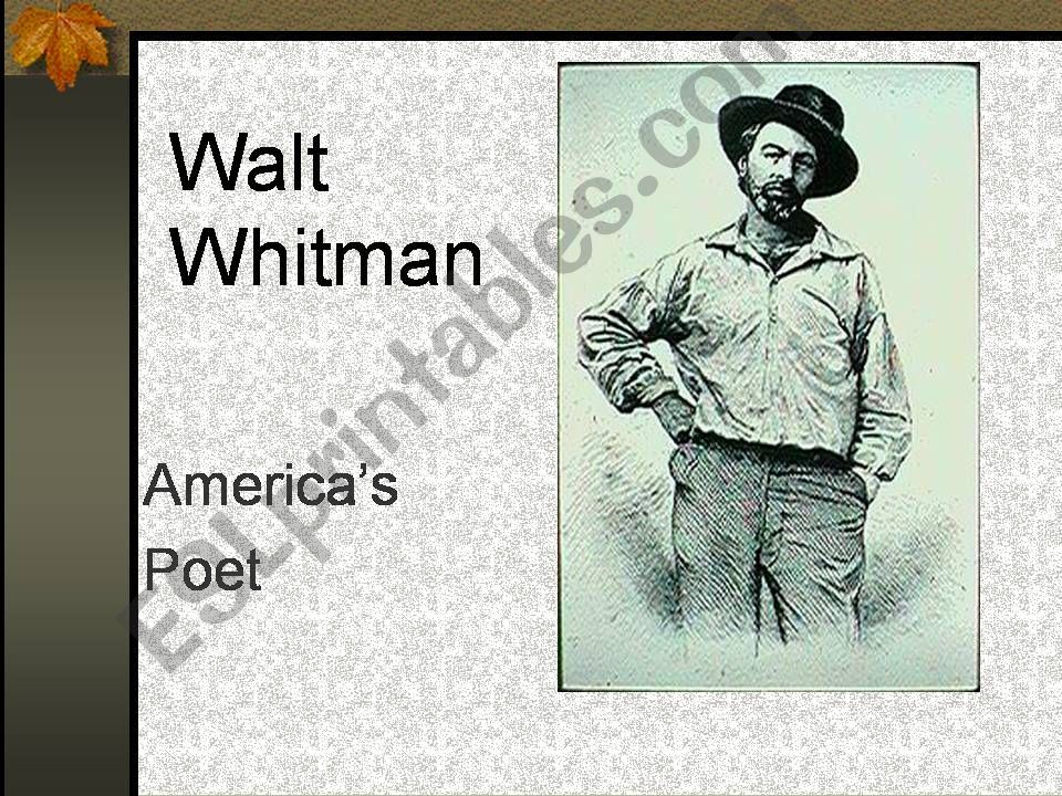 Walt Whitman powerpoint