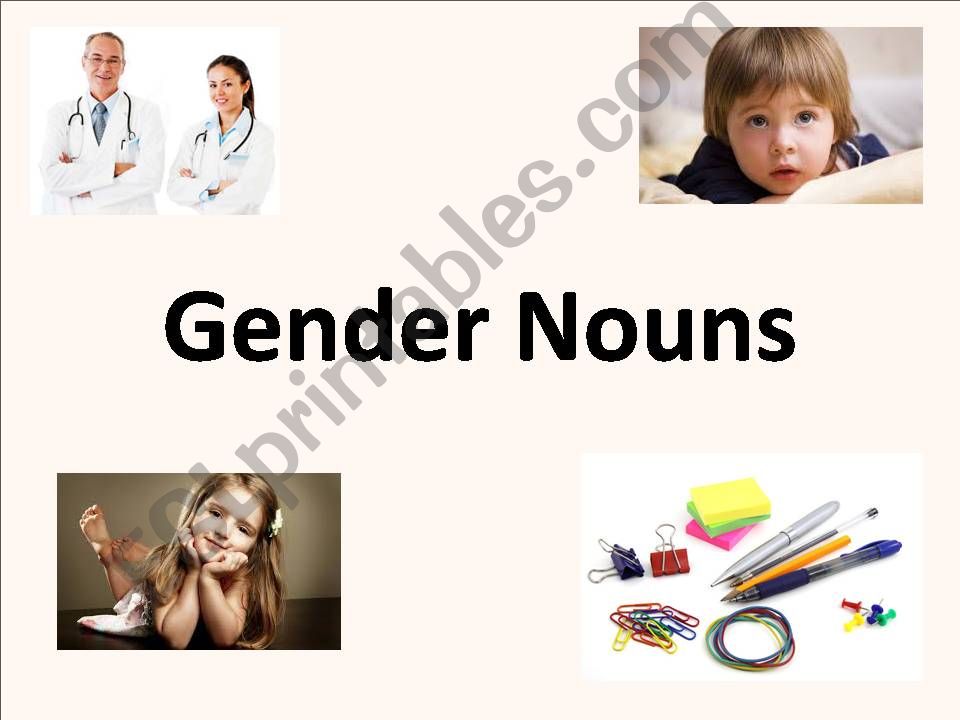 Esl English Powerpoints Gender Nouns 