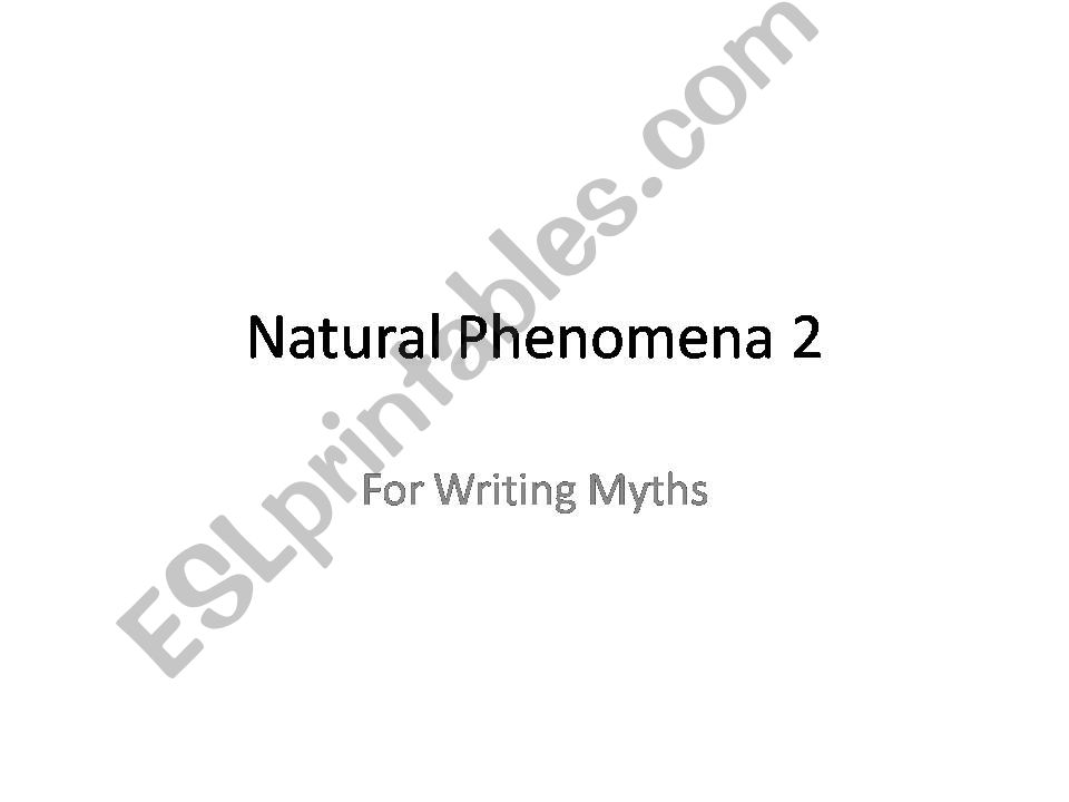 Natural Phenomena 2 powerpoint