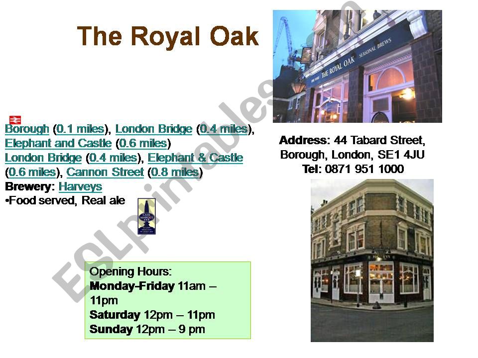 pubs and bars powerpoint