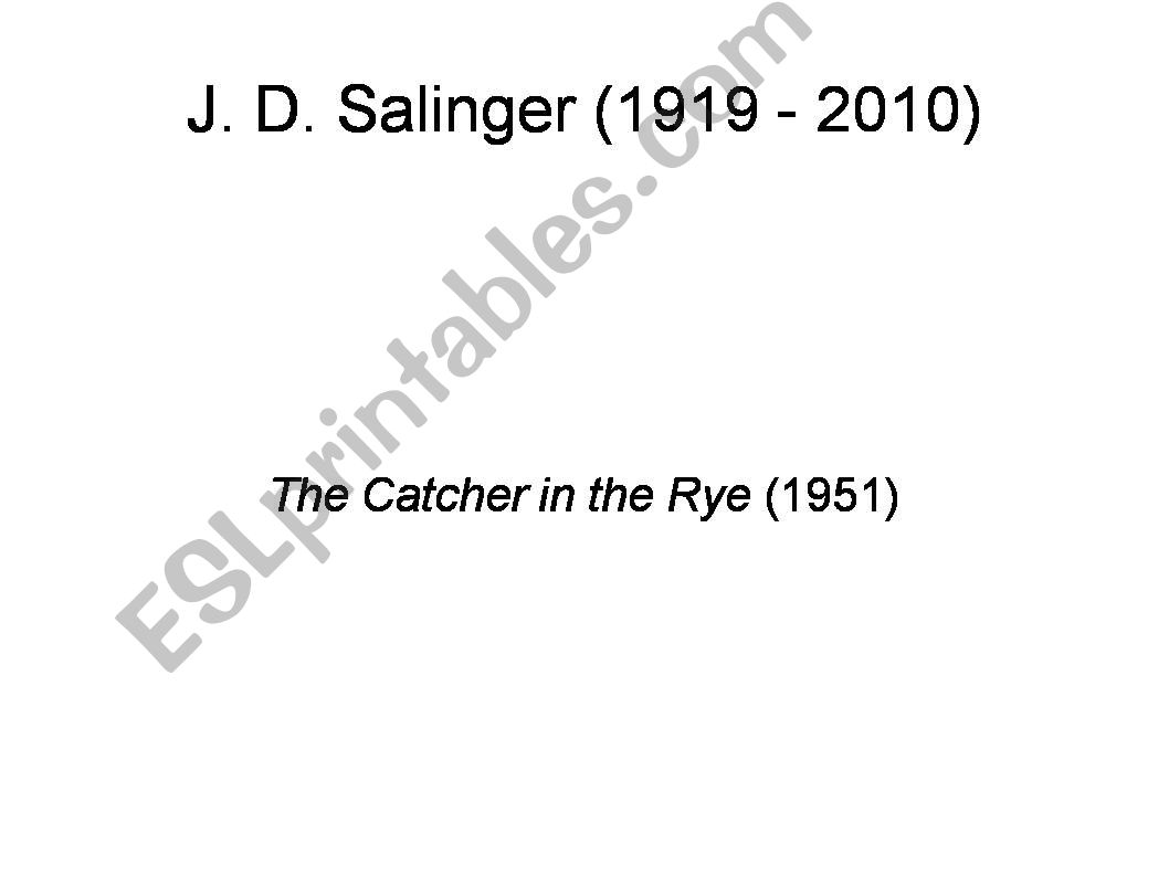 J. D. Salinger  powerpoint