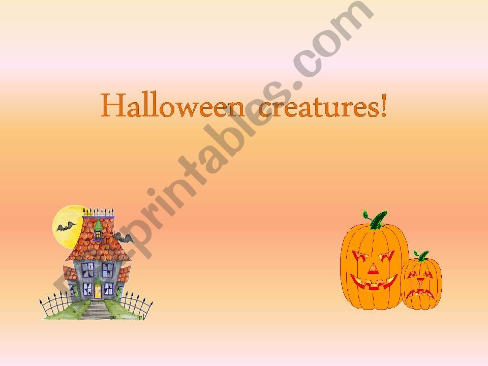 Halloween creatures powerpoint