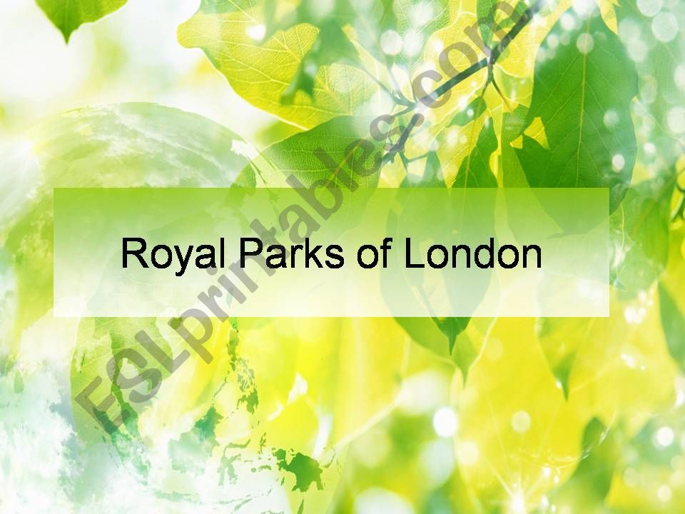 London Parks powerpoint