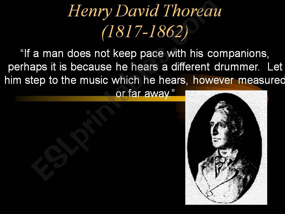 Henry David Thoreau powerpoint