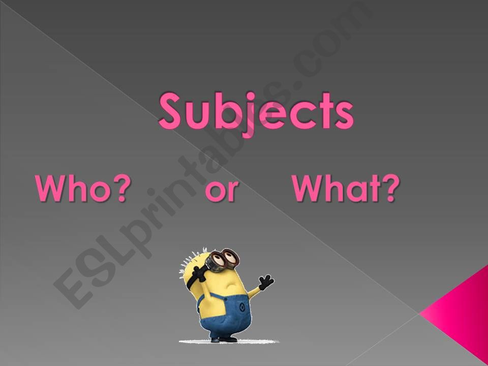 Subjects and Predicates powerpoint