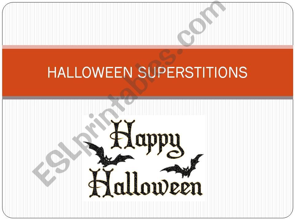 Halloween Superstitions Fun powerpoint