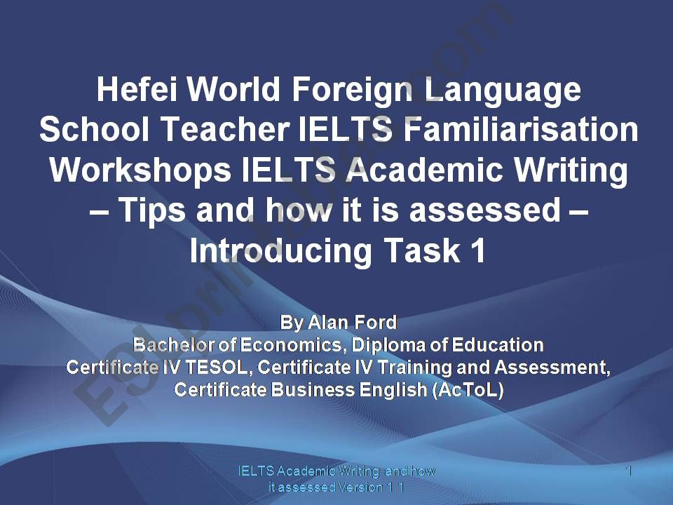IELTS Academic Wriitng - How it is assessed? Task 1