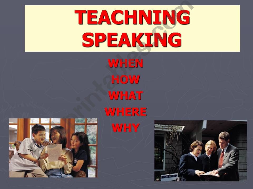 TEACHNING SPEAKING	 powerpoint