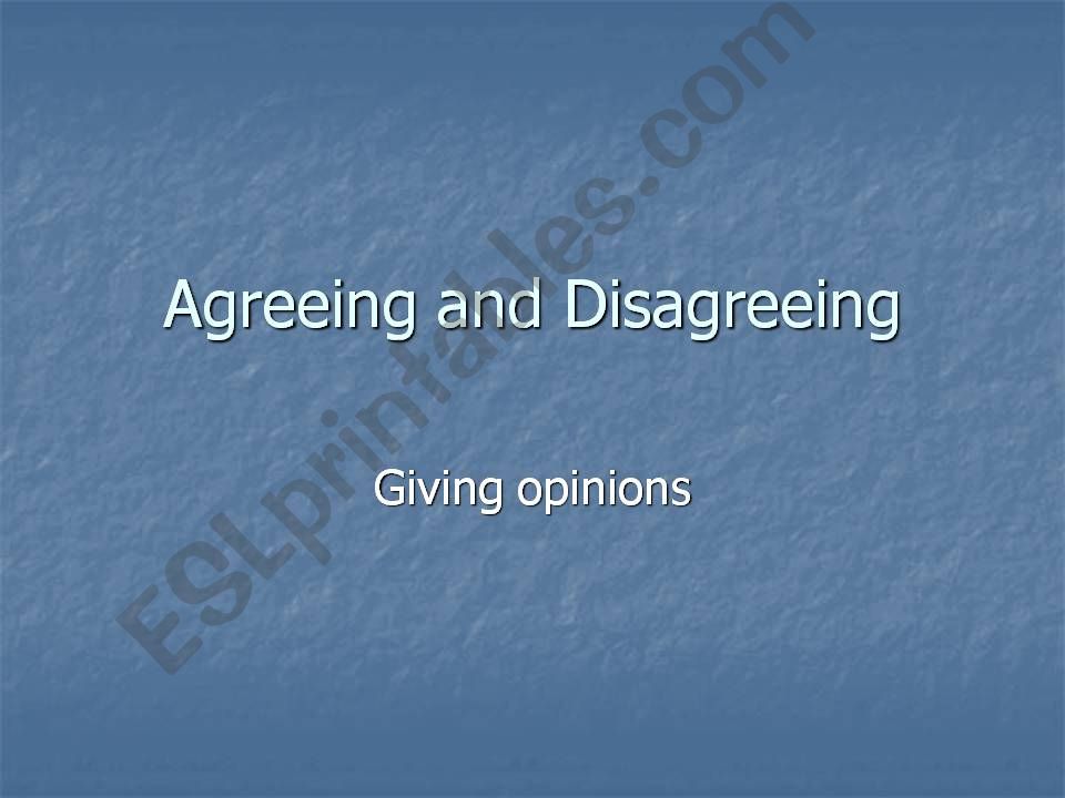 agree and disagree powerpoint