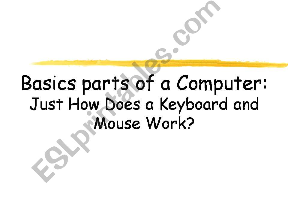 Computer Keyboard and Mouse powerpoint