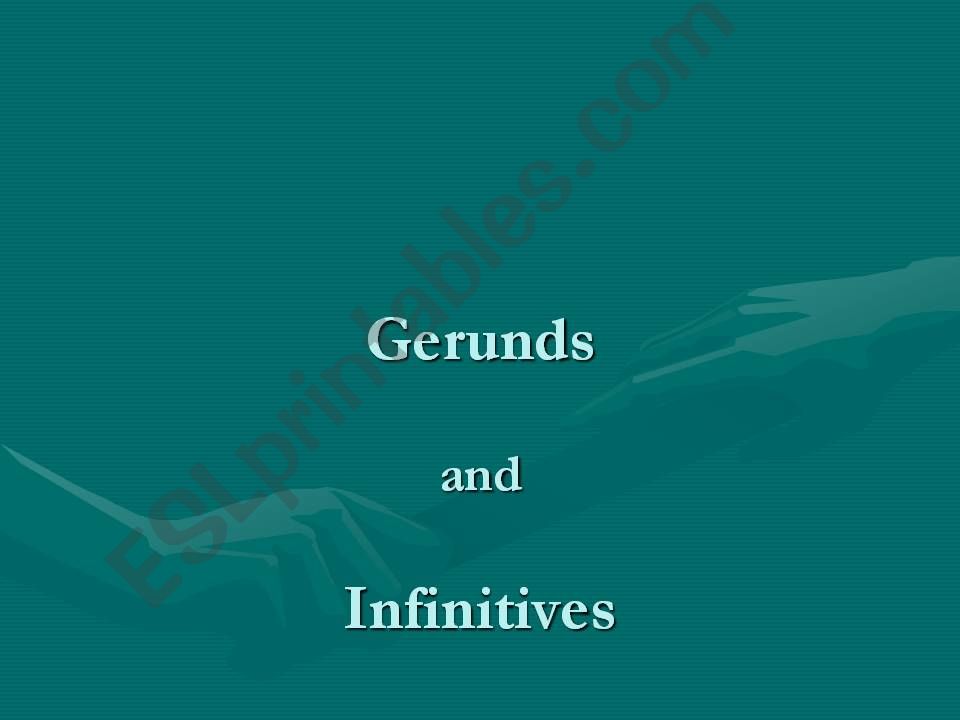 GErund and infinitives powerpoint