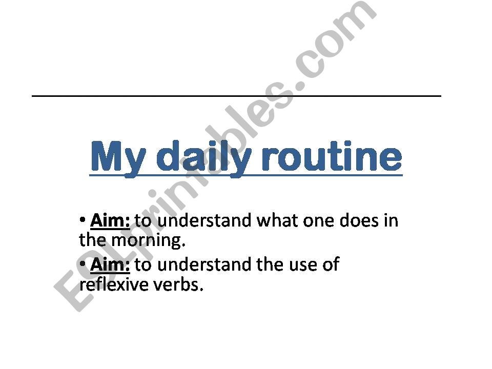 daily routine vocabulary powerpoint
