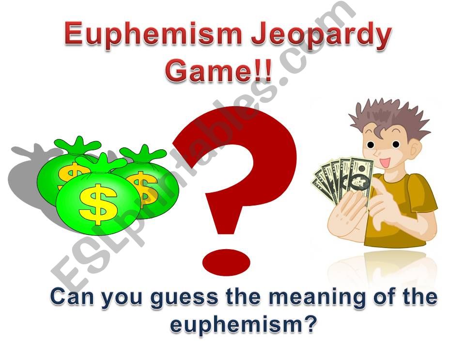 Euphemisms Jeopardy Game powerpoint