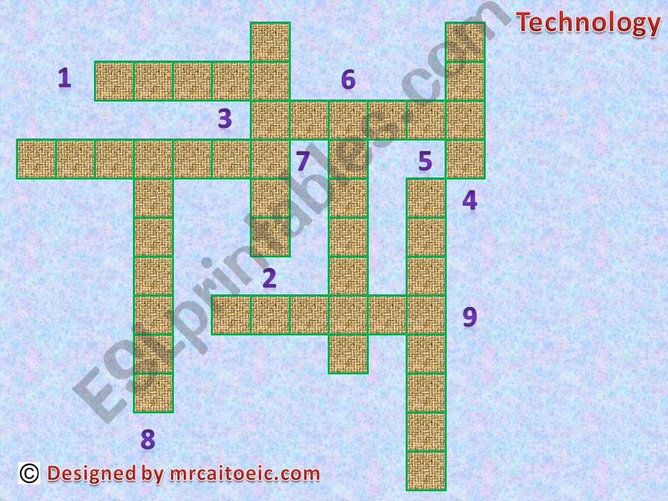 Crossword about information technology