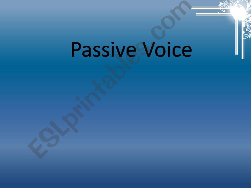 passive voice powerpoint