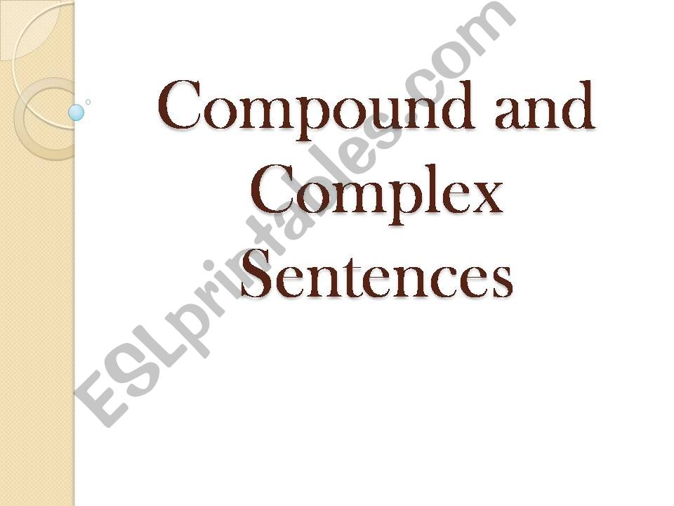 compound and complex sentences