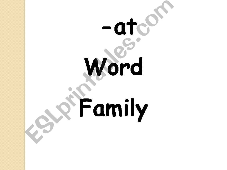 at word family powerpoint