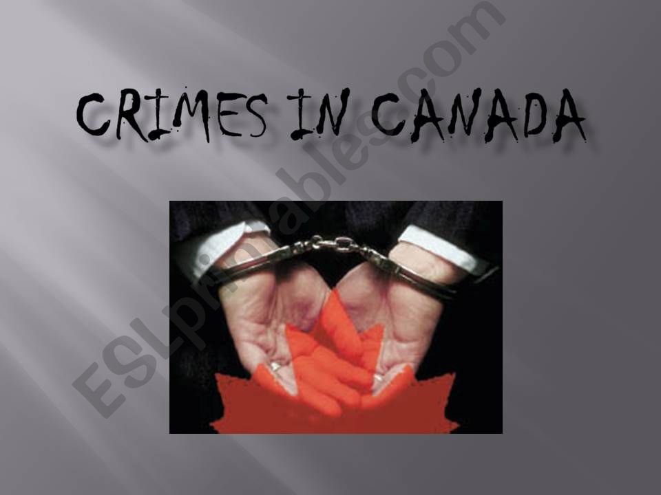 Crime in Canada powerpoint