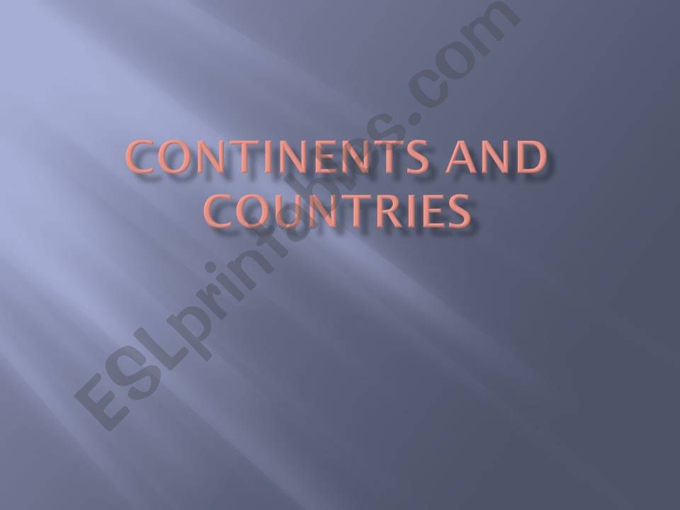 contenent and countries powerpoint