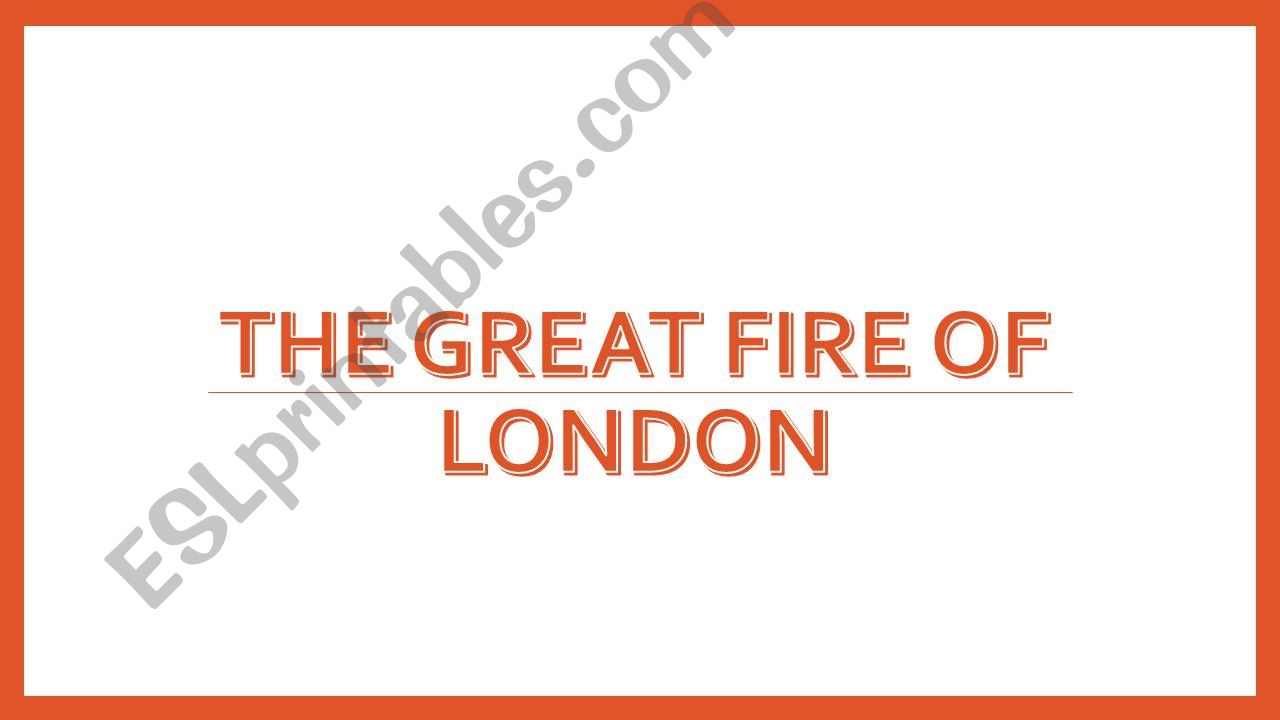 Great Fire of London powerpoint