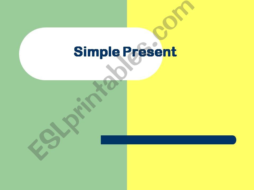 Simple Present powerpoint