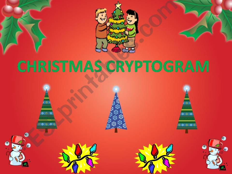 Christmas Cryptogram powerpoint