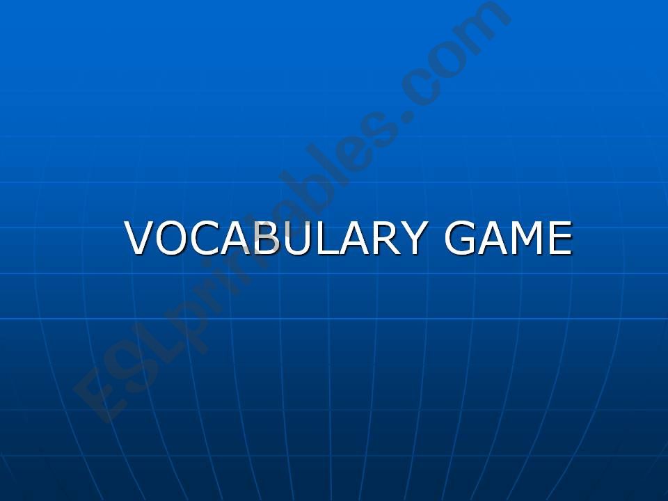 vocabulary game  powerpoint