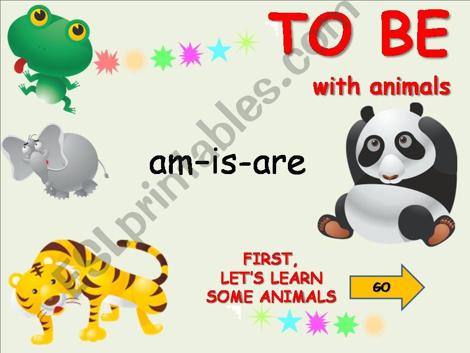 TO BE with animals powerpoint