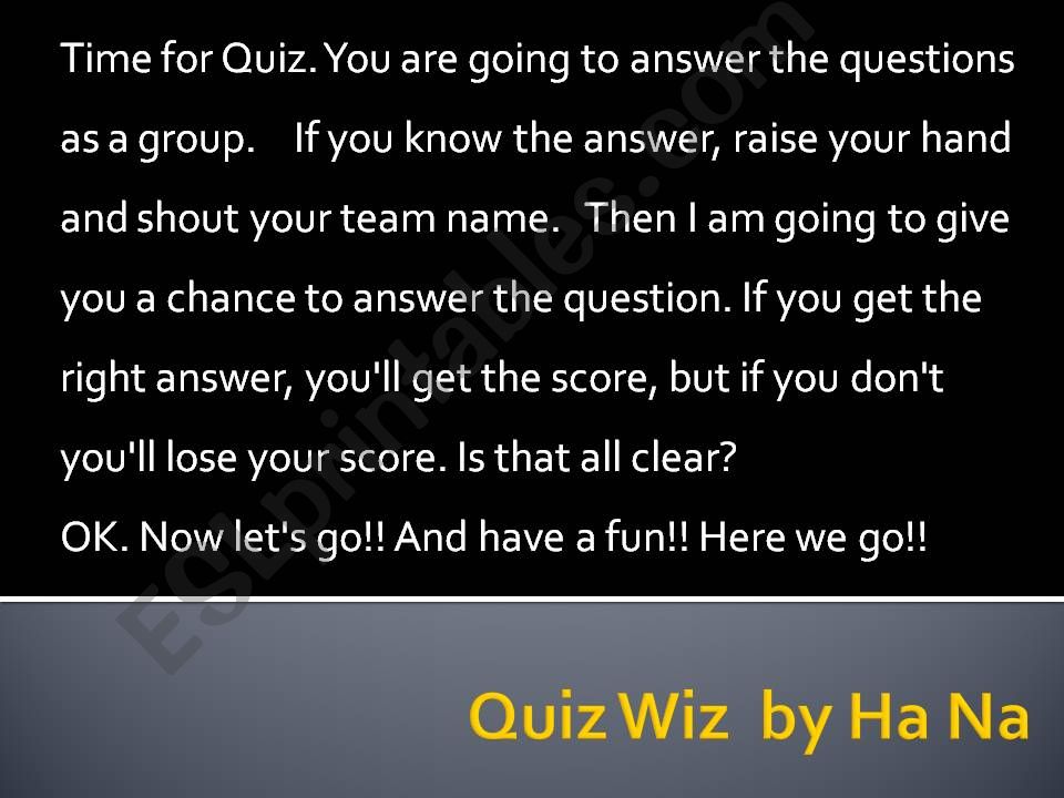 quiz game powerpoint