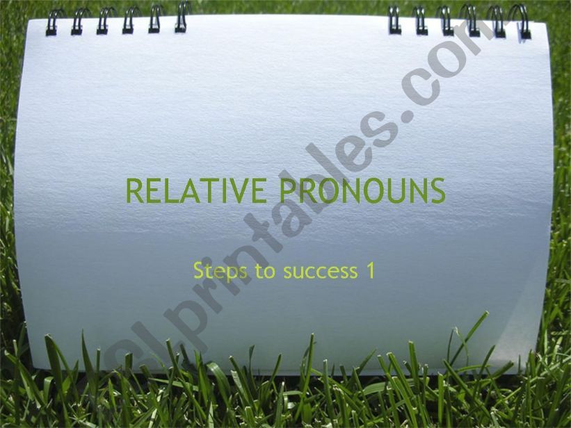 Relative pronouns presentation