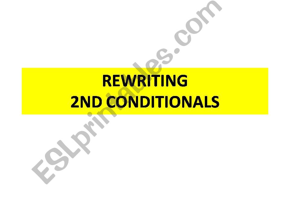 2nd conditional sentences powerpoint