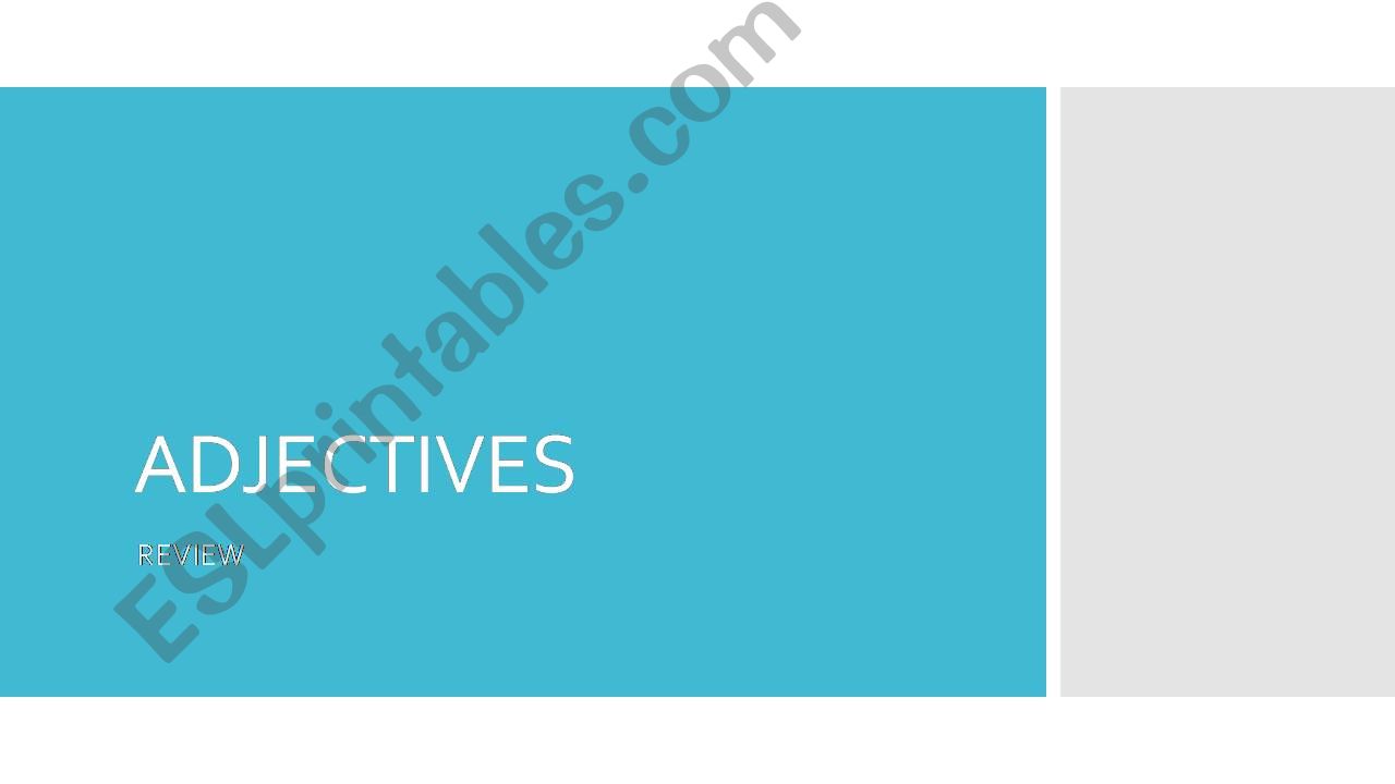 adjectives powerpoint