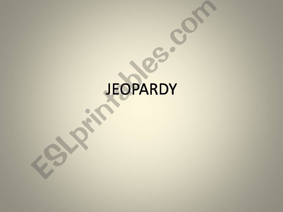 Jeopardy relative clauses who - which - that