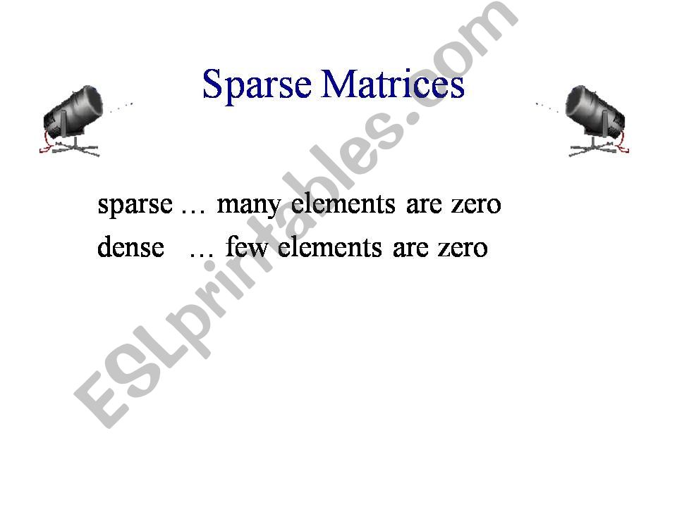 sparse matrix powerpoint