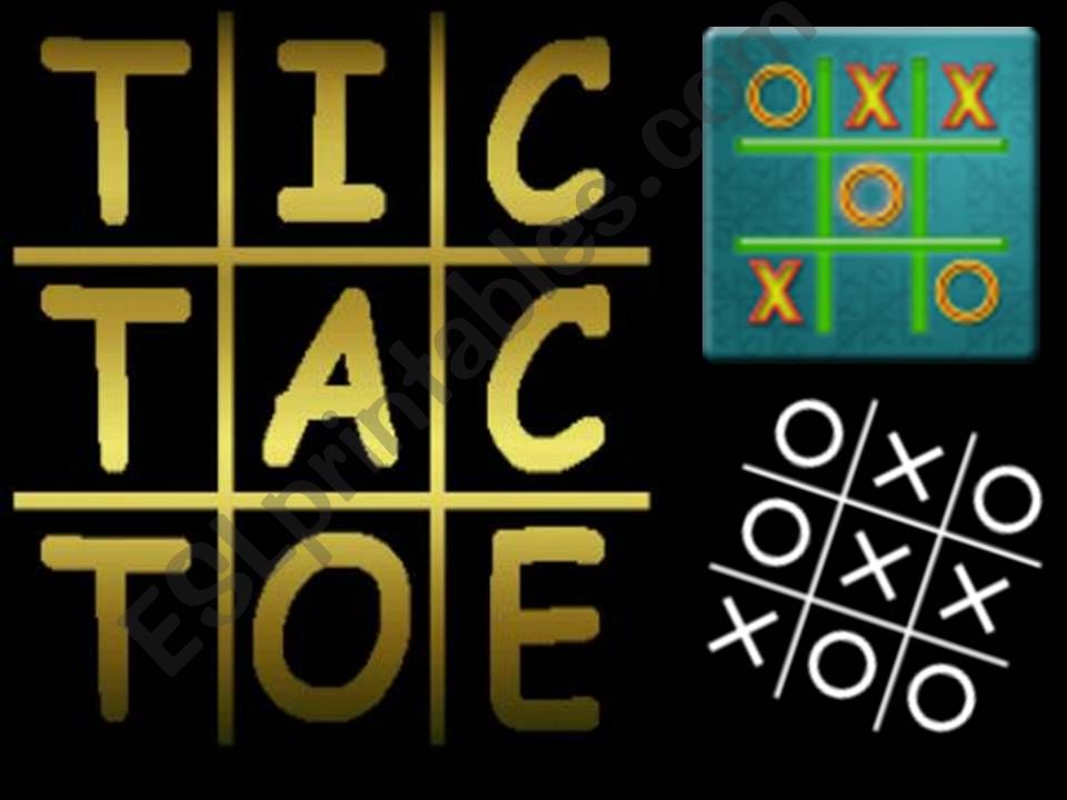 TIC TAC TOE - SIMPLE PAST powerpoint