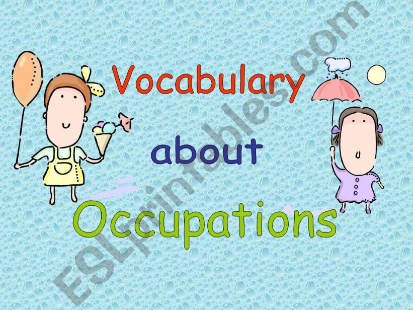 Vocabulary about Occupations powerpoint