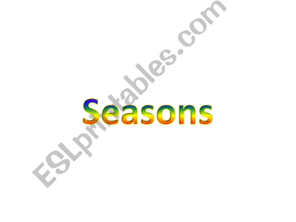 Seasons & Weather powerpoint