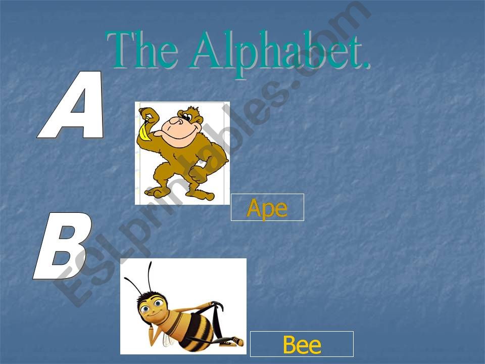 the alphabet A-L powerpoint