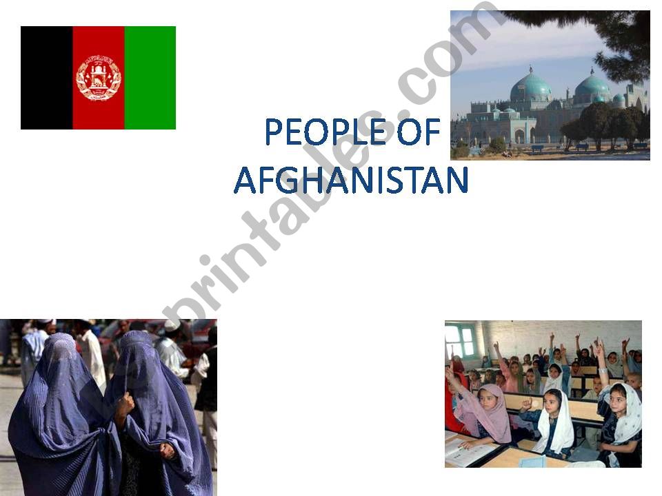 ESL - English PowerPoints: People Of Afghanistan