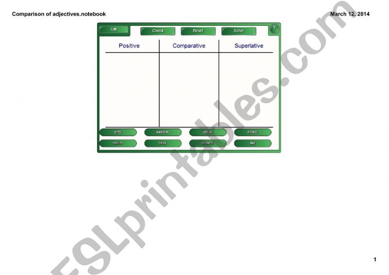 Comparison of adjectives powerpoint