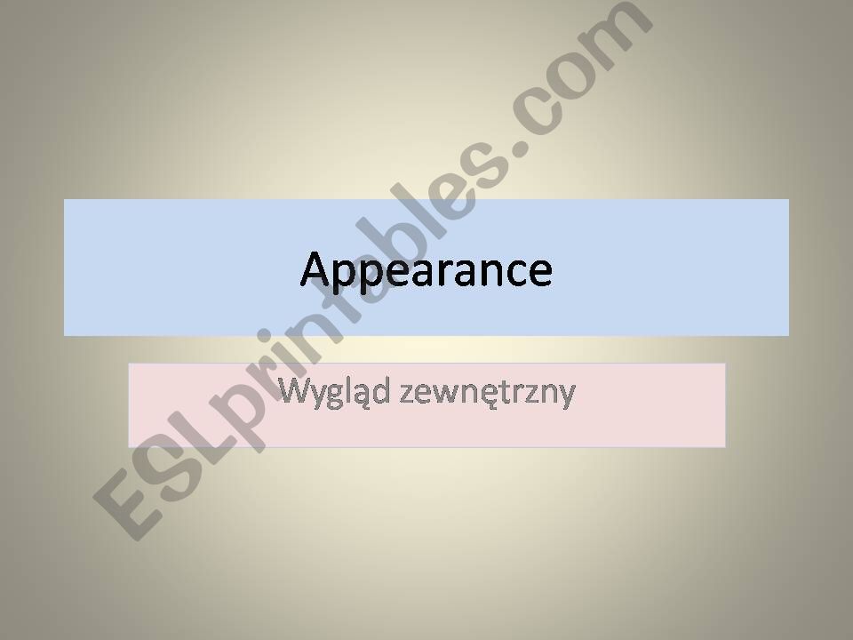 appearance powerpoint