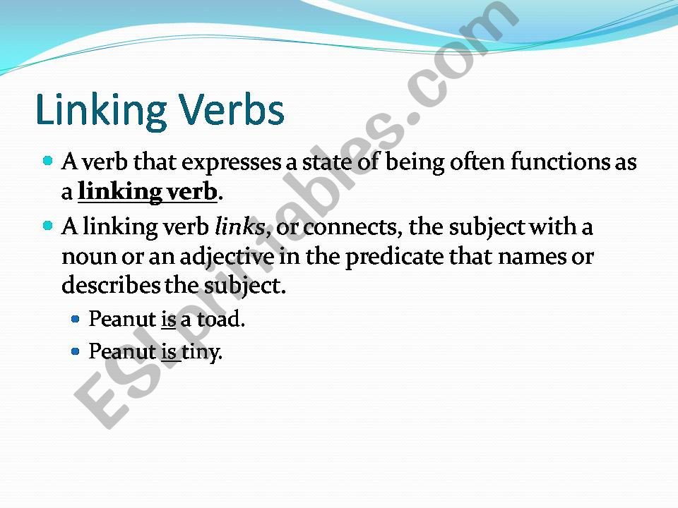 Linking Verbs  powerpoint