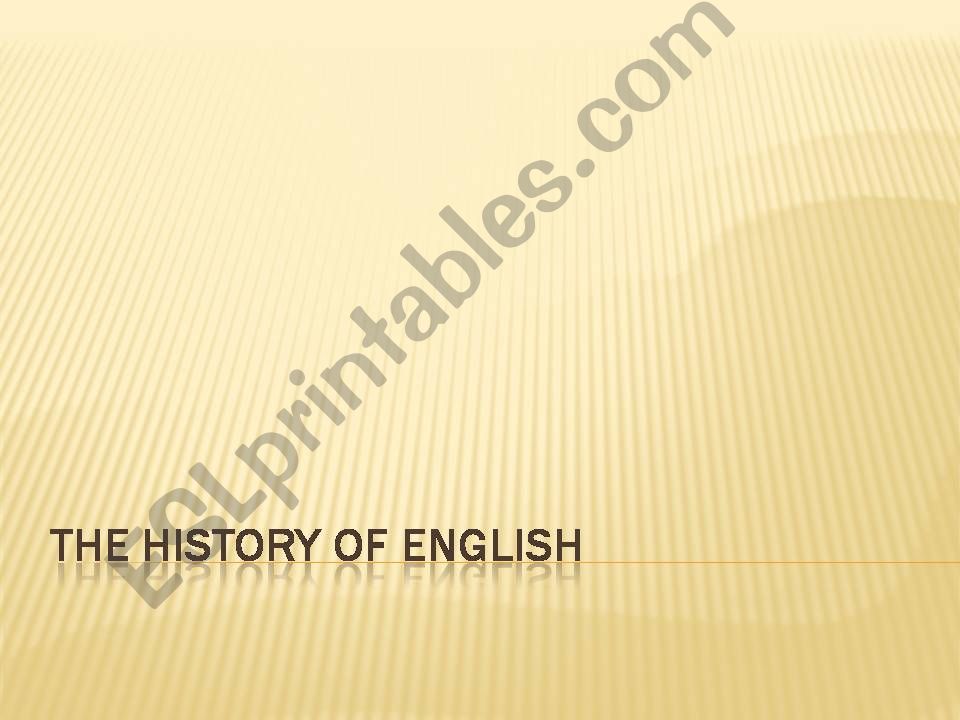 The History of English powerpoint